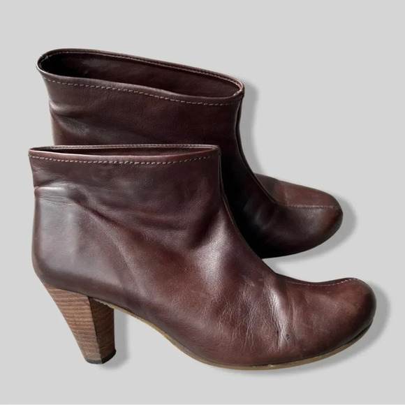 PEDRO MIRALLES Smooth Leather Medieval Style Ankle  Boots - Picture 1 of 13
